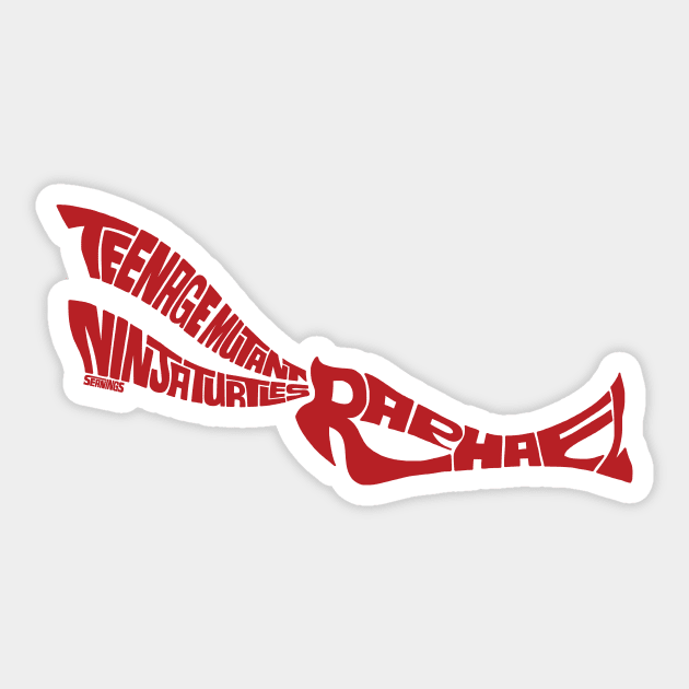 Raphael red-01 Sticker by Seanings